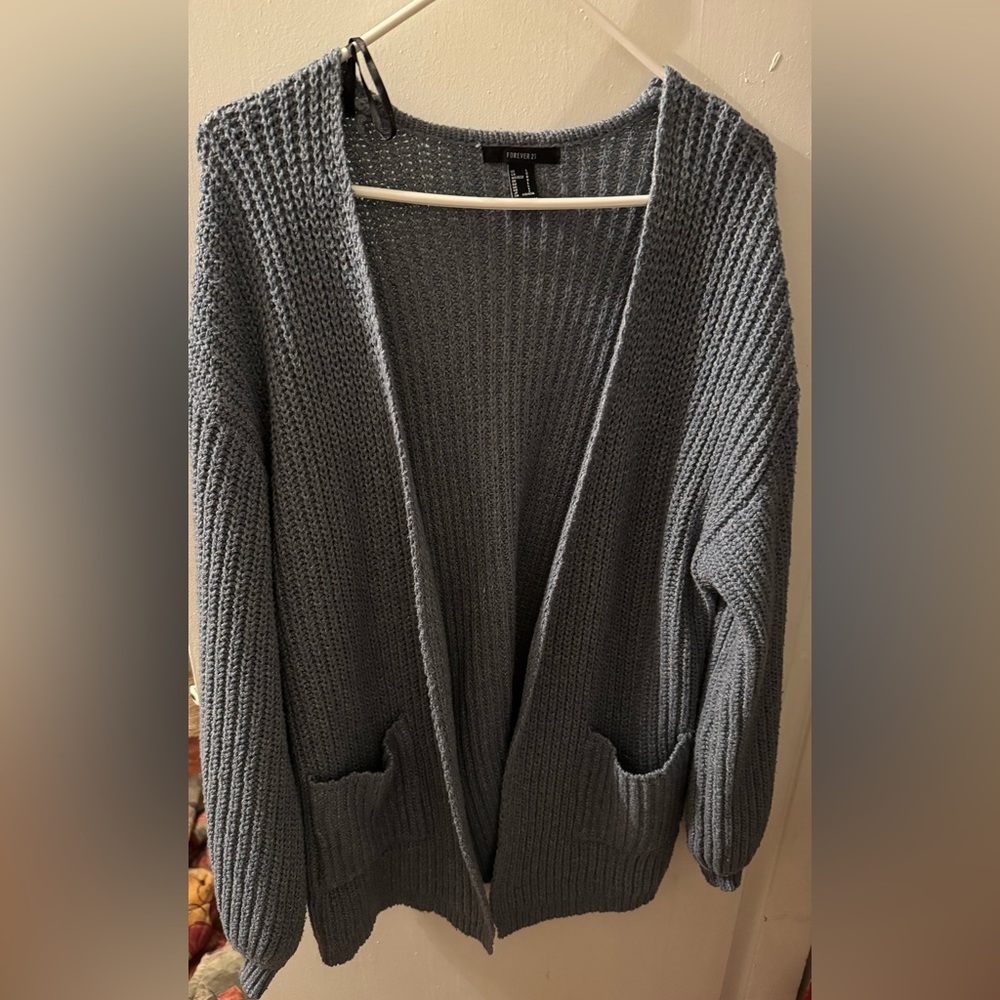 Forever 21 blue cardigan